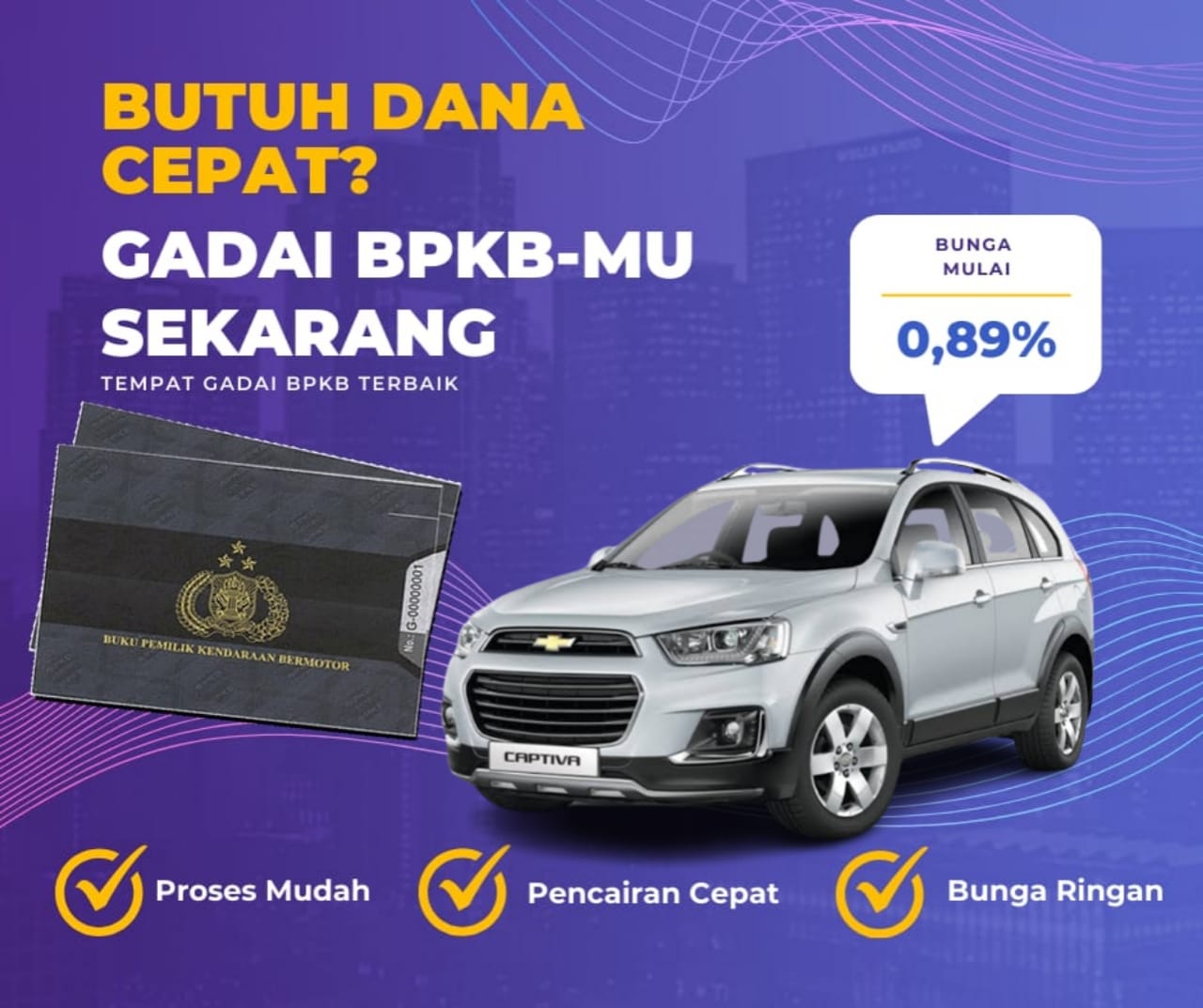 Pinjaman Jaminan BPKB Mobil Captiva Dapat Pinjaman Berapa? Seperti Ini Simulasinya